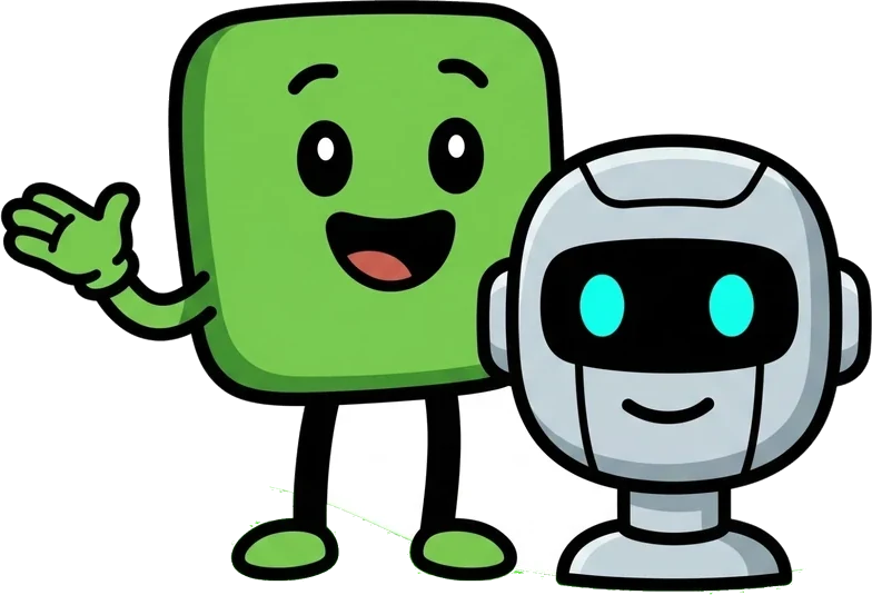 Maskot DynamicShorts s AI robotem